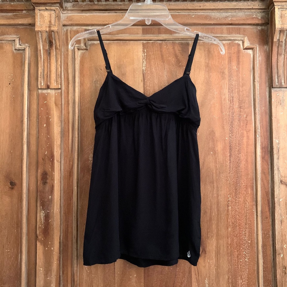 Volcom Spaghetti Strap Black Top Size Small